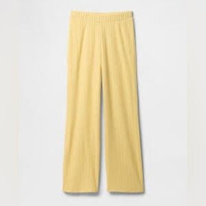 GAP Factory Yellow Pointelle Wide-Leg PJ Pants